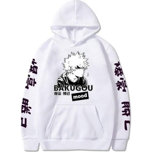 Japan Anime Harajuku My Hero Academia Cosplay Hoodie Women Men Sweatshirt Bakugou Katsuki Pullover Hooded Jacket Sportswear