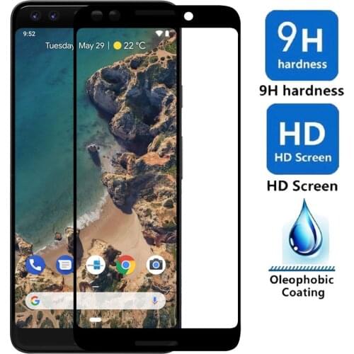 Full Coverage Tempered Glass Screen Protector Explosion-proof Bubble Free 9H HD Front Films For Google Pixel 3 / Pixel 3 XL XL3