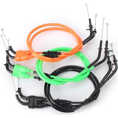 ZX-10R Motorcycle Throttle Cable Accelerator Wire Line 2Pcs for KAWASAKI Ninja ZX10R 2016 2017 Steel