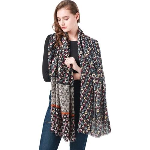 2021 Fashion Newest Tulip Floral Printed Scarf Gold Foil Shawls Wraps Hijabs 6Colors 10pcs/lot