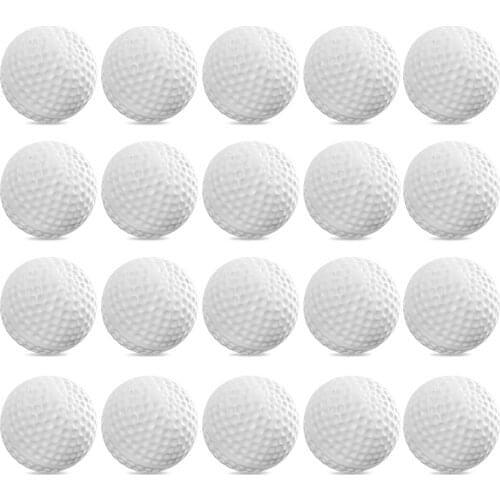 TOYMYTOY 24PCS Plastic Golf Balls Practical White Exercise Field Balls Outdoor Training Golfballs Indoor Practice Training Aids