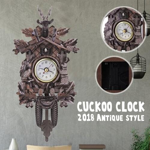 301 Deer Black Forest Cafe Art Swing Vintage Cuckoo Wall Clock Decoration Home