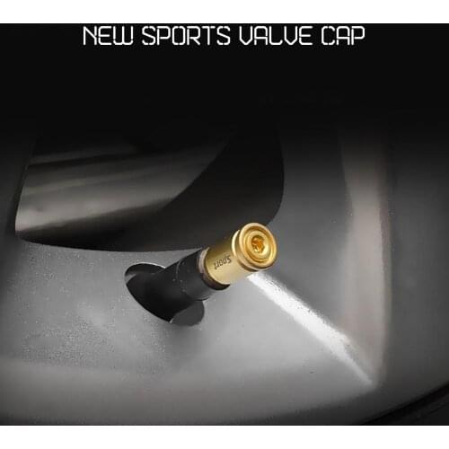 4Pcs/set 4 Colors Car Styling Zinc Alloy Anti-theft Sport Car Tire Valve Caps Wheel Tires Tire Stem Air Cap Airtight Covers