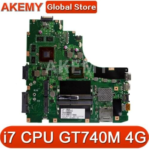 Akemy K46CB Laptop motherboard for ASUS A46C S46C E46C K46CB K46CM mainboard i7 CPU GT740M-4GB
