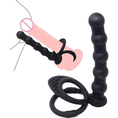 Sex Toys Anal Beads Butt Plug Double Penetration Strapon Dildo Vibrator G-Spot Vibrator Intimate For Male Gay Couples Adult Game