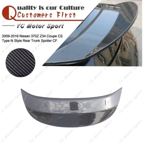 Car Accessories Carbon Fiber CS Type N Style Trunk Spoiler Fit For 2009-2016 370Z Z34 Coupe Rear Spoiler Wing