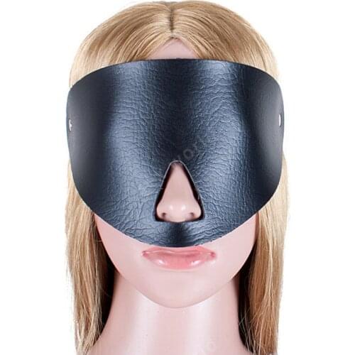 BDSM Bondage PU Leather Sex Eye Mask Mystery Expose Nose Blindfold Goggles Flirting Toys For Couples