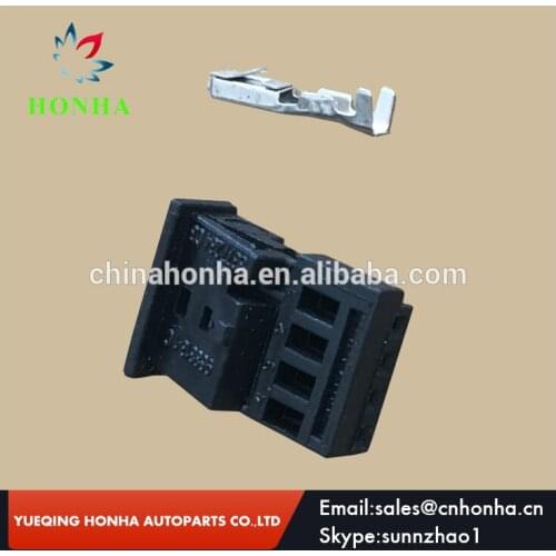 Free shipping 5 pcs high quality 837723404 968813-1C PA66 black 4 pin female unsealed wire harness Connector