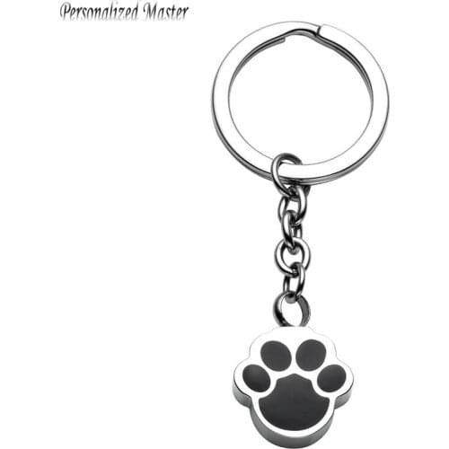 Personalized Master Custom Pet Name Key Chains Stainless Steel Engraved Birthday Date Keychain DIY Jewelry Pets Cats Dogs Gift