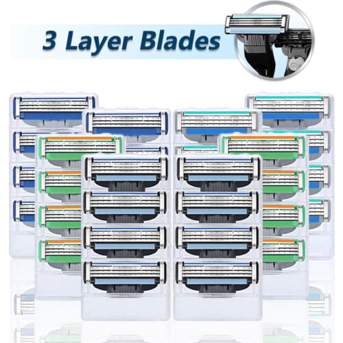 Shaving Razor Blades Cassettes for Gillette Mach 3 Mens Shaver Machine for Shaving Safety Straight Razor with Replacement Blade