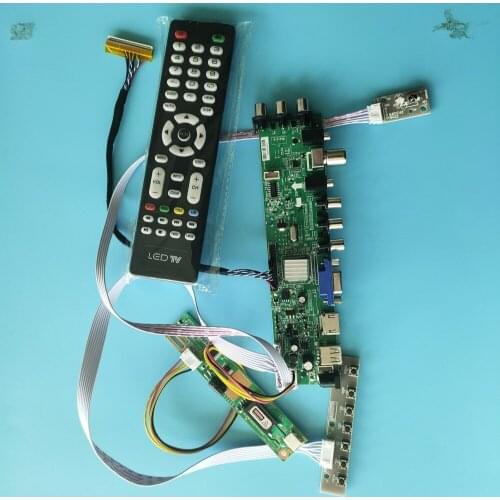 Kit For LTN154AT07-201/LTN154AT07-301 1280X800 TV VGA USB AV 1 CCFL LCD Panel Controller board Digital HDMI remote DVB-T 30pin
