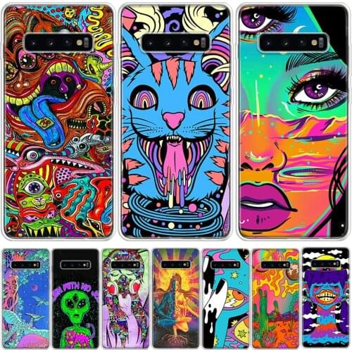 Colourful Psychedelic Trippy Art Phone Case For Samsung GalaxyA90 A71 A70 A51 A50 A41 A40 A30 A21 A10 A9 A8 A7 A6Plus M30S A20E