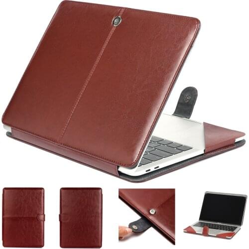 PU Leather Case for Macbook Air 11 Air 13 Pro 13 Pro 15'' New Retina 12 13 15 Case Cover for Apple Macbook 14" 13.3"15.4"