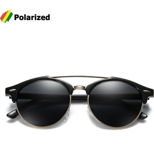 JackJad Fashion 4346 Clubround Double Bridge Style POLARIZED Sunglasses Vintage Classic Brand Design Sun Glasses Oculos De Sol