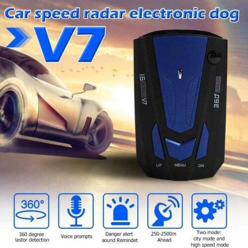 Camera V7 Radar Detector Cop Cars Police Scanner Kit Black Can 360 Degree Control Detector Blue Speed Choose Red O0O4