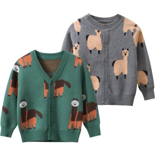 Retro Cardigan Pullover Knitting Kids Sweaters Spring Winter Baby Girls Warm Tops Bottoming Children Clothes High Quality