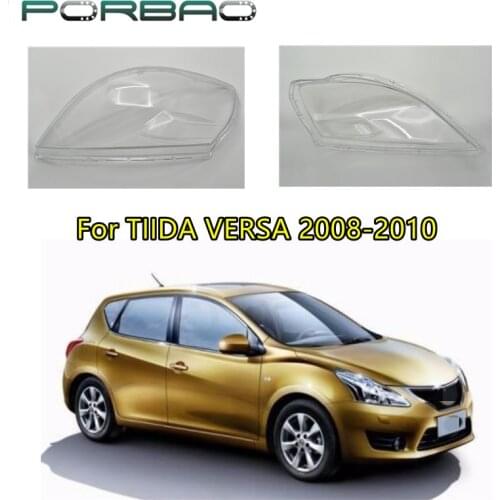 Headlight Covers For Nissan Tiida 2008-2010 Transparent Glass Lens Cover-Shell Replacement DIY