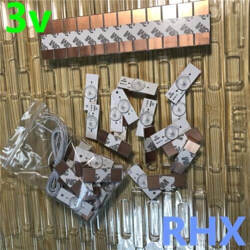 30Pcs 3V 6v SMD Lamp Beads with Optical Lens Fliter for 32-65 inch LED TV Repair( 3V with Cable) 100%NEW