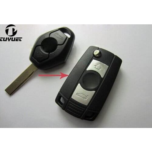 Modified 3 Buttons Folding Flip Key Shell Blanks For BMW 3 5 7 SERIES Z3 Z4 E38 E39 E46 Remote Refit Cover Case