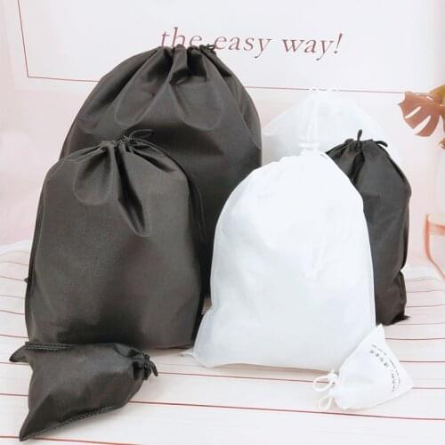 20 pcs non woven bag non-woven drawstring bags cloth storage bags shoe container storage dust proof bags for shoes/clothes