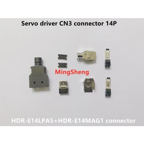 Original new 100% servo driver CN3 connector 14P HDR-E14LPA5+HDR-E14MAG1 connector 14pin