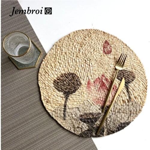 Chinese Style Color Printing Corn Barn Dinning Table Mat Placemats Home Decoration Kichen Accessories Drink Candle Coaster