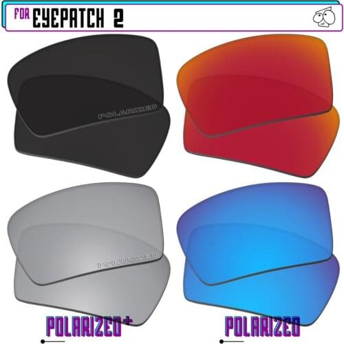 EZReplace Polarized Replacement Lenses for - Oakley Eyepatch 2 Sunglasses - BkSrP Plus-RedBlueP