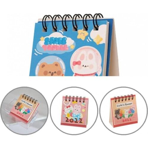 Clear Printed Compact 2021-2022 Desktop Paper Wall Calendar for Home