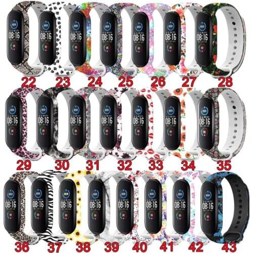 Sport Strap For Xiaomi Mi Band 3 4 5 Silicone Wrist Strap For Mi band 4 Graffiti style Bracelet For Xiaomi Mi Band 6 Accessory