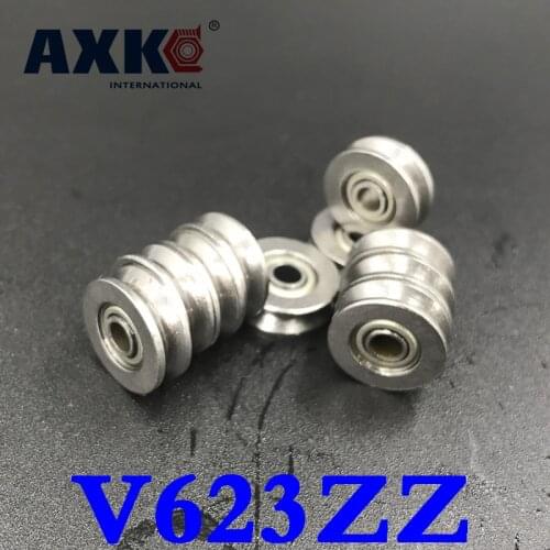 Rolamentos Rodamientos 10pcs V623zz V Groove Roller Wheel Ball Bearings 3*12*4 Mm Embroidery Machine Pulley Bearing V623 623v