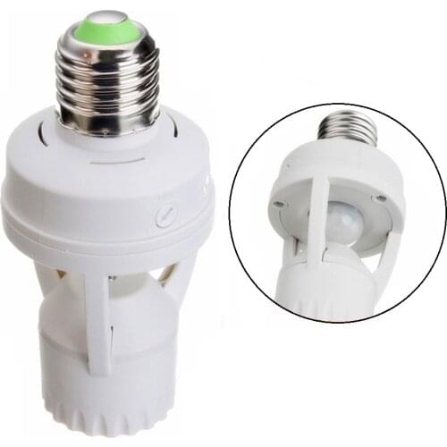 Smart E27 Socket PIR Motion Sensor LED Lamp Holder Light Control Lamp Base For LED Light Bulb Lighting