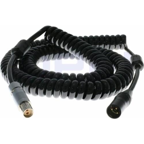 Coiled Power Cable for ARRI Alexa XT SXT Cameras XLR 3 Pin Male to Fischer 2 Pin Female