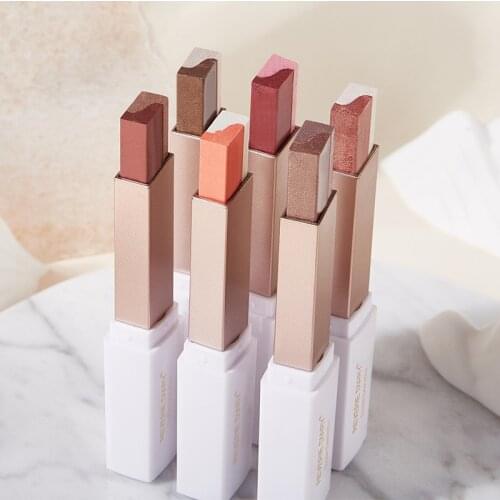 Lazy Eyeshadow Stick Gradient Two-tone Eyeshadow Waterproof Sweat-proof Natural Daily Makeup Double Color Eyeshadow TSLM1