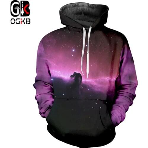 OGKB 3D Printing Womens Hoodie Sweatshirts Galaxy Space Hooded Hoody Lovers Jumpers Hiphop Streetwear Pullovers Hombre 6xl