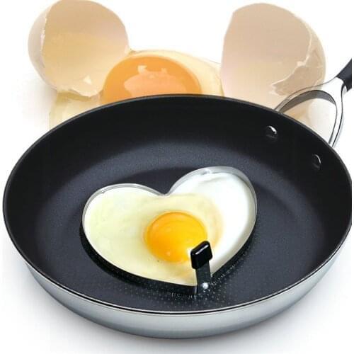 Stainless Steel Fried Egg Pancake Shaper Omelette Mold Frying Egg Cooking Tools Kitchen Accessories Heart-shape Mould Gadgets