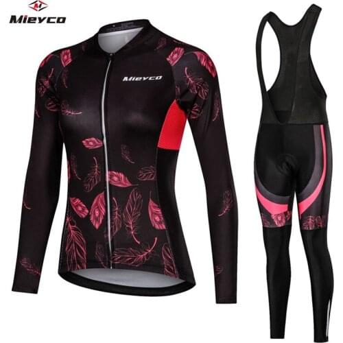 Womens Tracksuit Long Sleeve Triathlon Suit Cycling Jerseys Set Sport Outfit For Woman Mtb Roupas Femininas Com Frete Gratis