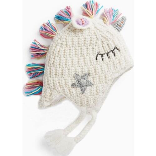 Winter hat for baby girl Children newborn photography props for Kids girl Warm Unicorn Hat baby hat