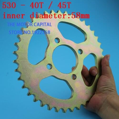 530-40t/45t 58mm rear chain sprocket gear wheel plate fit ATV Quad elactric scooter sprockets Motorcycle