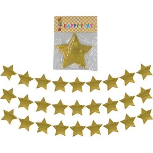 1Set Glittering Stars Banner Anniversary Wedding Birthday Party Baby Shower Supplies Paper Banner Holiday Decoration