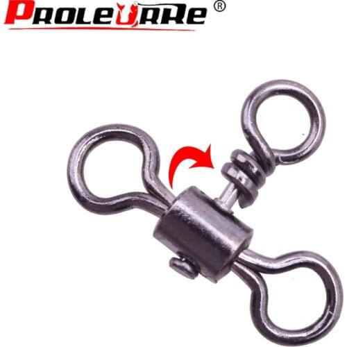 10pcs/lot 3-way Swivels Fishing Swivels Rolling Swivels Sea Fishing Accessories Tackle Connector Rolling Swivels PR-537