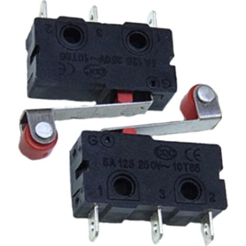 10 Pcs Mini 3PIN SPDT Micro Limit Switch Roller Lever Arm Snap Action Switch