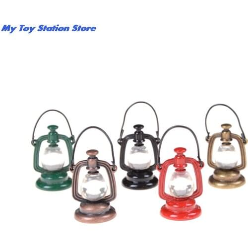 23mm*43mm 1 Pcs 1:6 Scale Retro Oil Lamp Dollhouse Miniature Toy Doll Food Kitchen Living Room Accessories