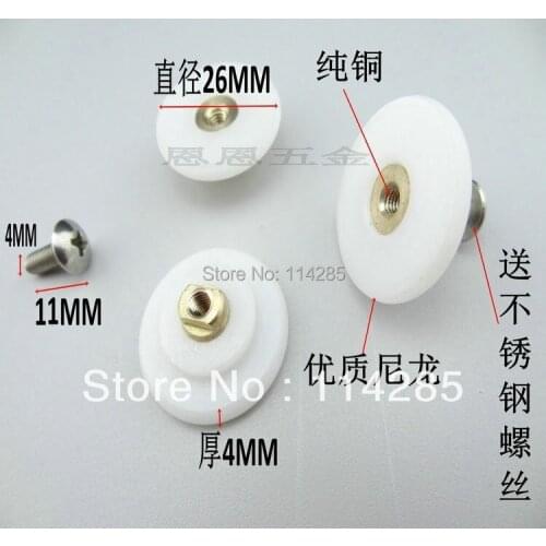 4pcs Replacement Shower Door Roller Runner Wheel 26mm Diameter