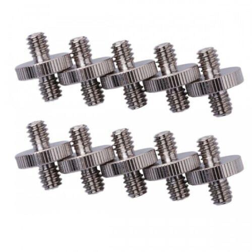 10X 1/4" Male Threaded To 1/4" Male Threaded Double Male Screw Adapter