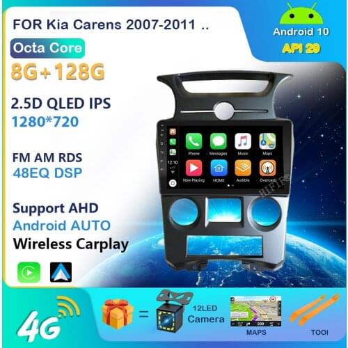 2.5D+IPS Android10 6+128G Car Radio For kia Carens 2007 2008 2009 2010 2011 GPS navigation Multimedia Player Stereo Head Unit HU