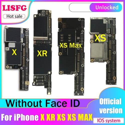 Free Shipping For iPhone X,XS,XR,XS MAX Motherboard without Face ID,Free iCloud For iPhone XS MAX XR Logic Board With Full Chips