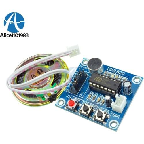 3V 5V Loudspeaker ISD1820 Sound Voice Recording Playback Module Mic Sound Audio Telediphone Control Drive Board With Microphones
