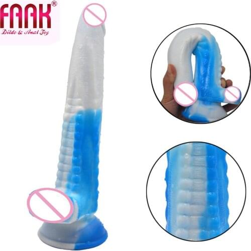 FAAK Blue and White Porcelain G-spot Vaginal Anal Oral Manual Sucker Clitoral Massager Large Particle Manual Anal Expander Shop
