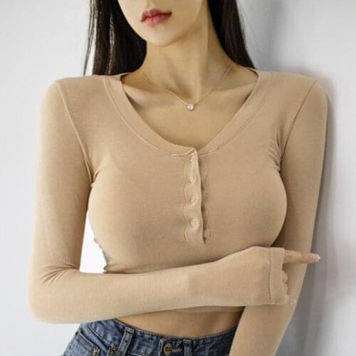New Pattern Ladies Long Sleeve T-Shirt Korean Version Fashionable And VersatileMa'am Tight Fitting Sexy Spring