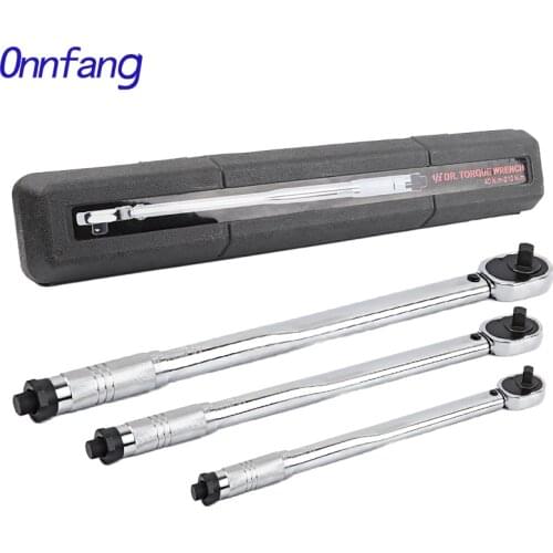 Onnfang Torque Wrench Bike 1/4 3/8 1/2 Square Drive 5-210N.m Two-way Precise Ratchet Wrench Repair Spanner Key Hand Tools